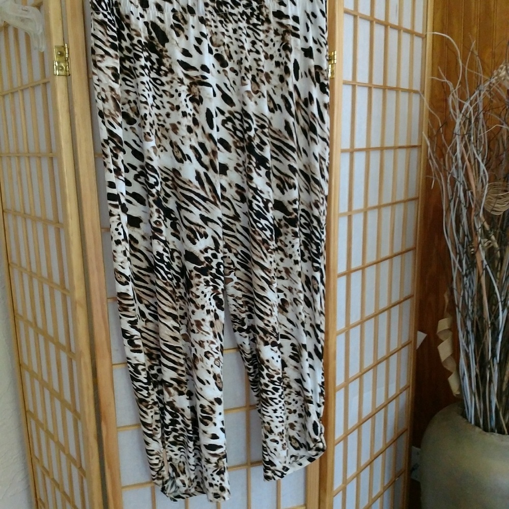Animal Print Harem Pants